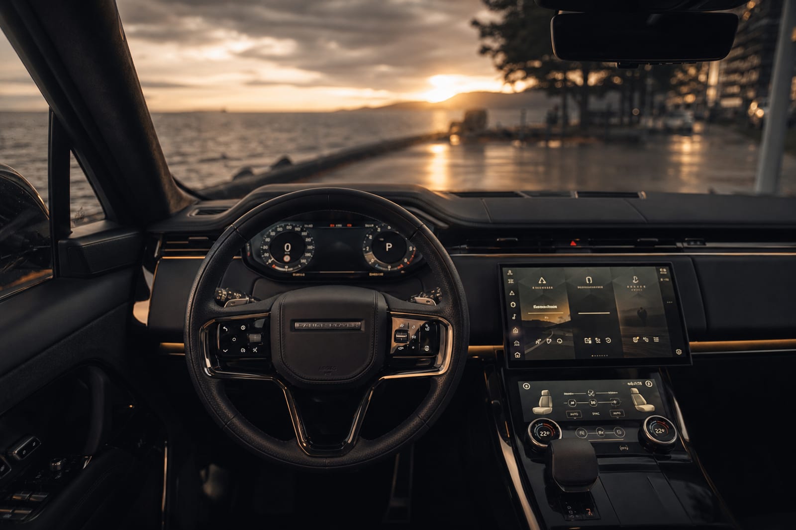 Black 2023 Land Rover Range Rover Sport 内饰 1 温哥华豪车租赁