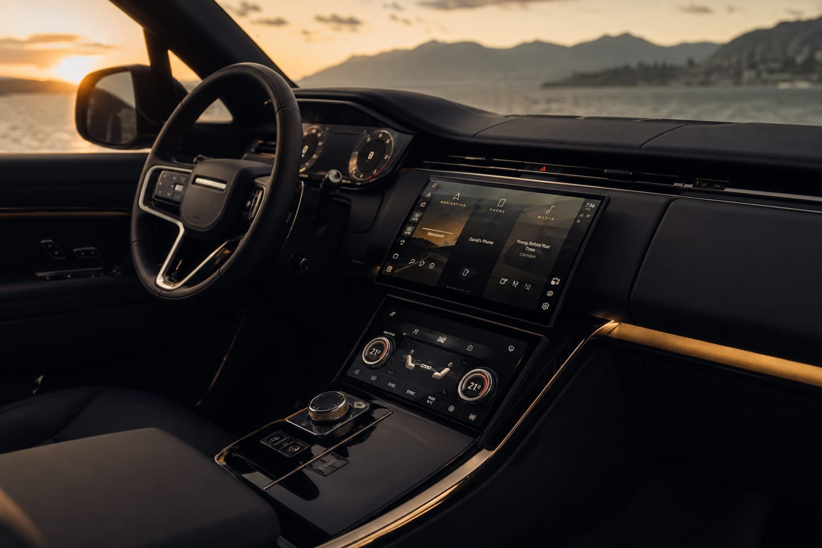 Black 2023 Land Rover Range Rover Sport 内饰 2 温哥华豪车租赁