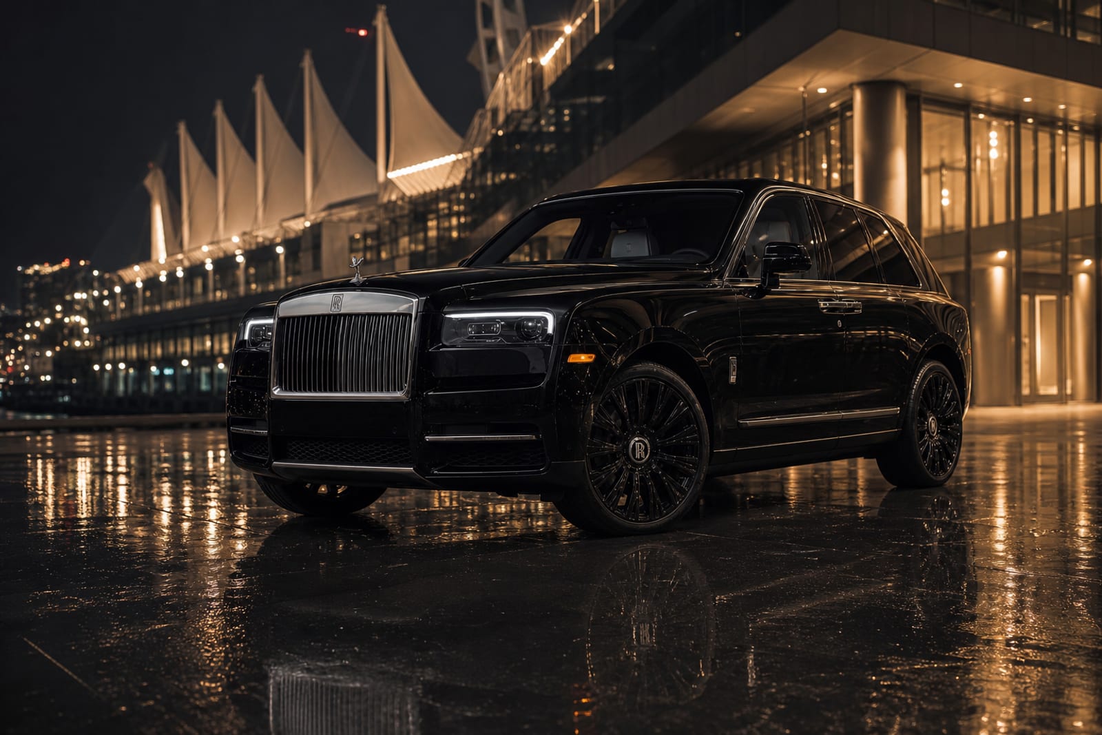 Black Rolls-Royce Cullinan 外观 1 温哥华豪车租赁