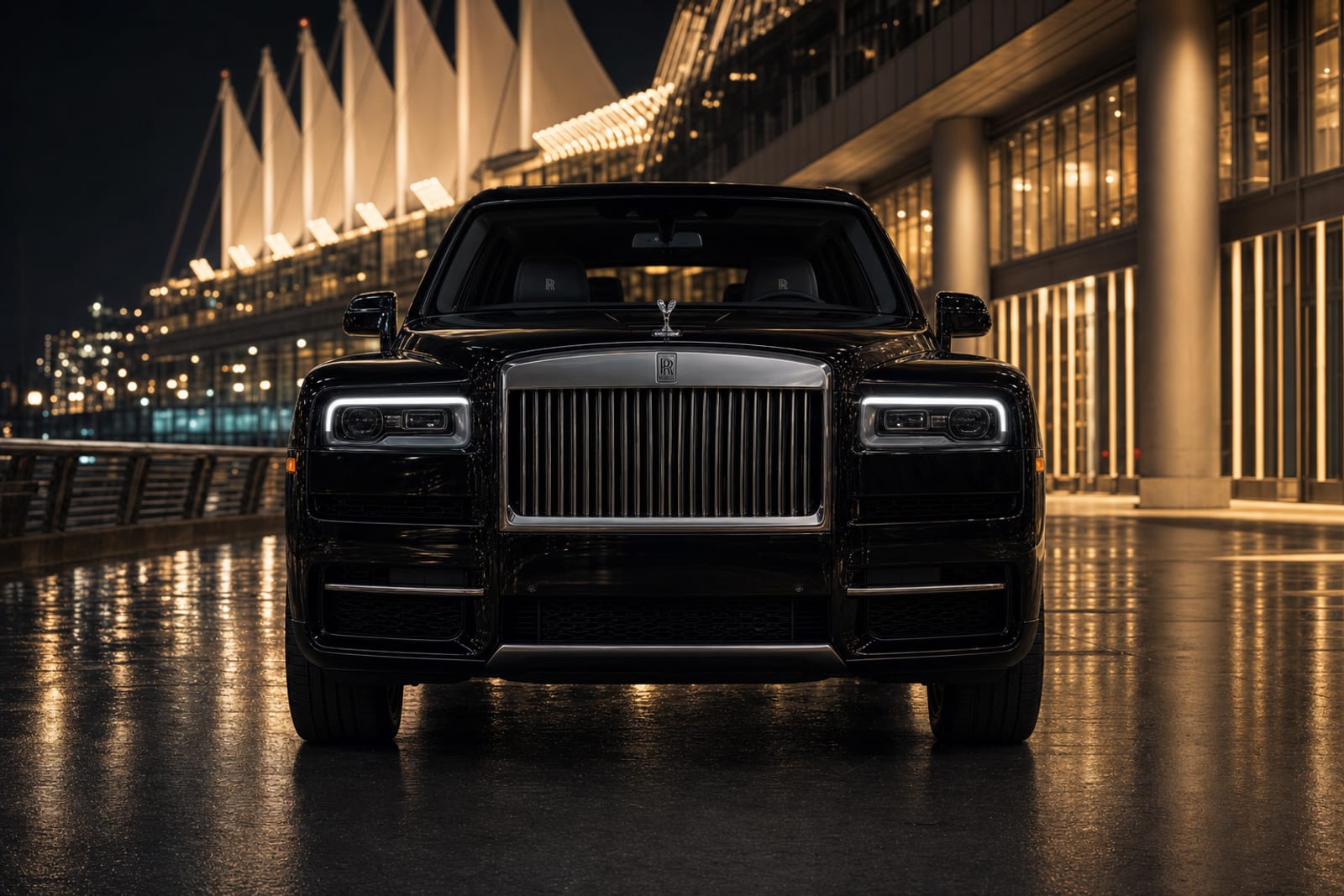 Black Rolls-Royce Cullinan 外观 4 温哥华豪车租赁