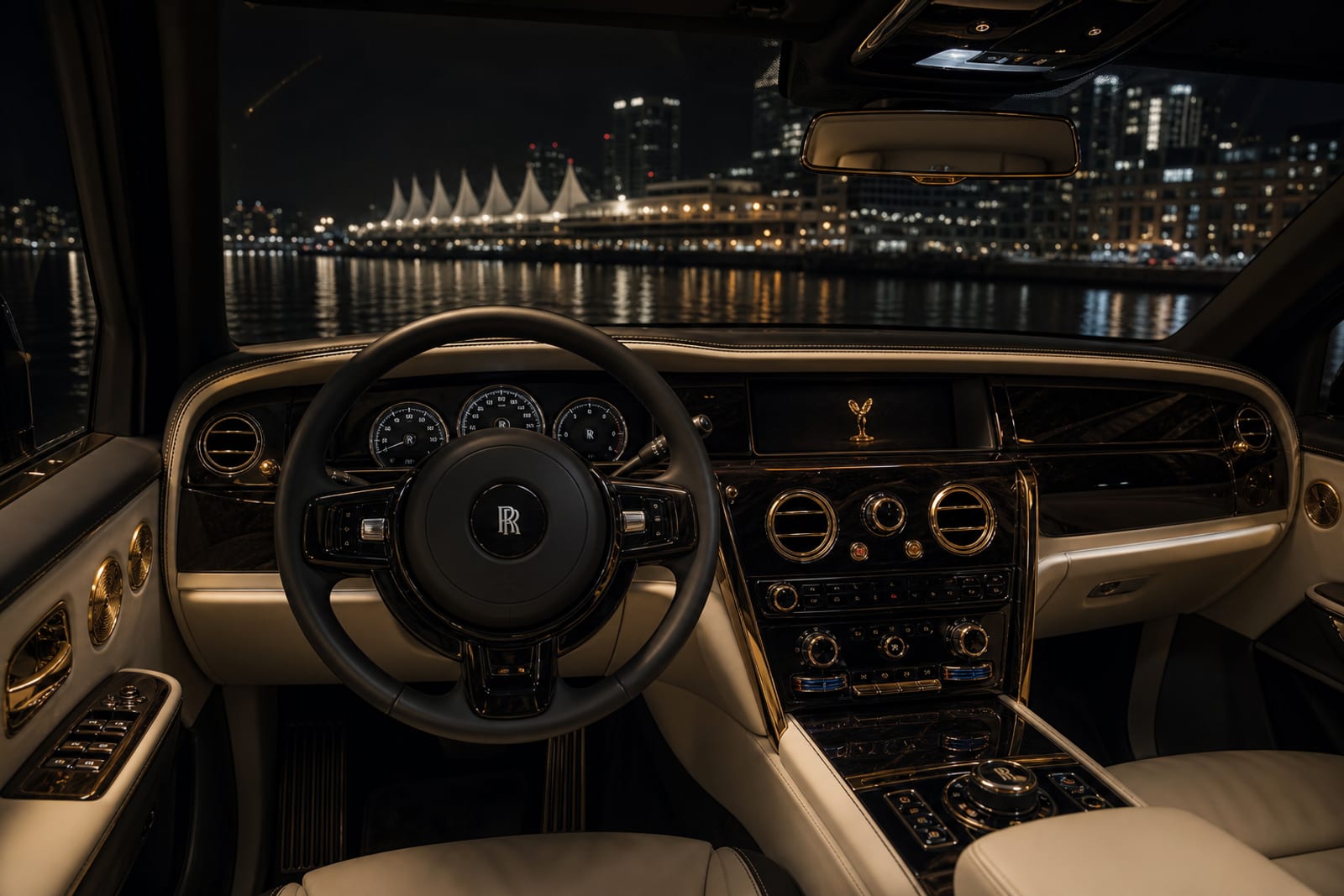 Black Rolls-Royce Cullinan 内  饰 1 温哥华豪车租赁