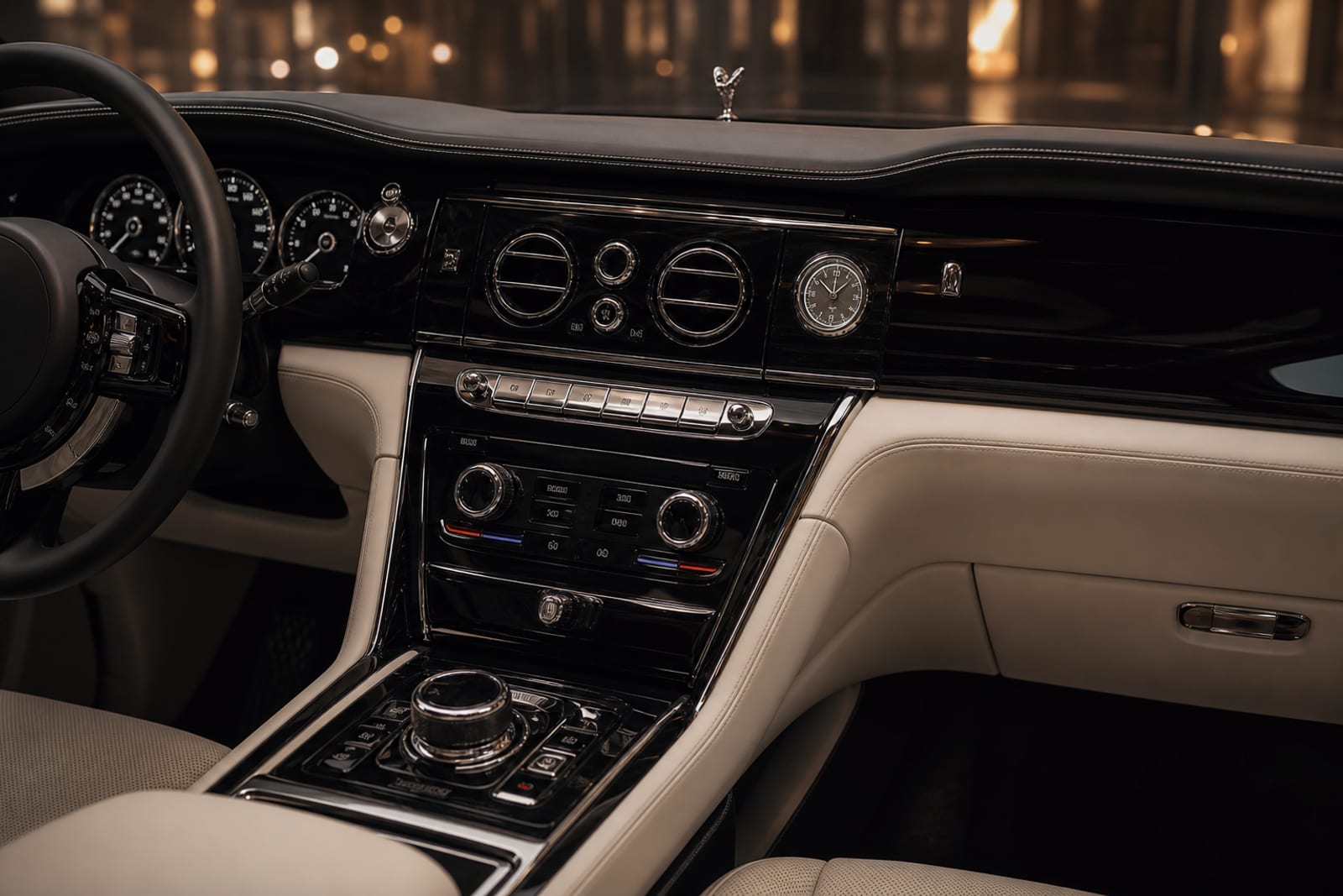 Black Rolls-Royce Cullinan 内饰 2 温哥华豪车租赁