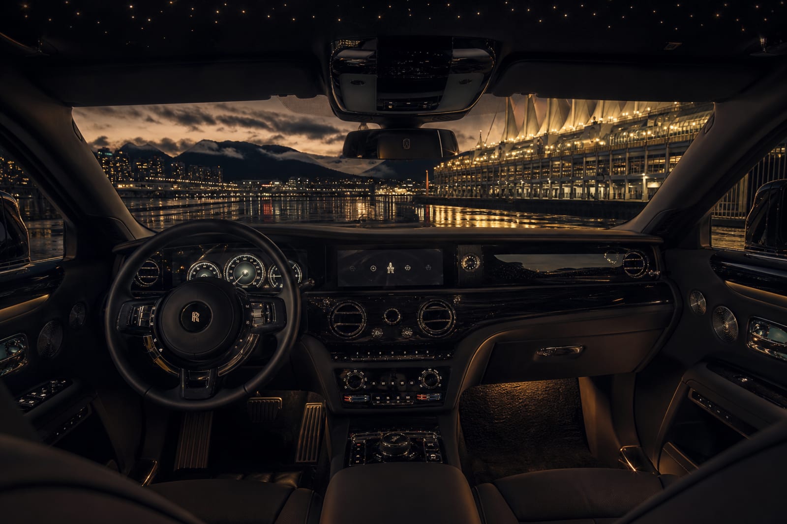 Black Rolls-Royce Ghost 内饰 1 温哥华豪车租赁