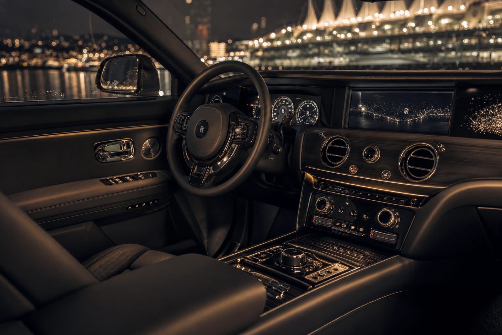 Black Rolls-Royce Ghost 内饰 2 温哥华豪车租赁
