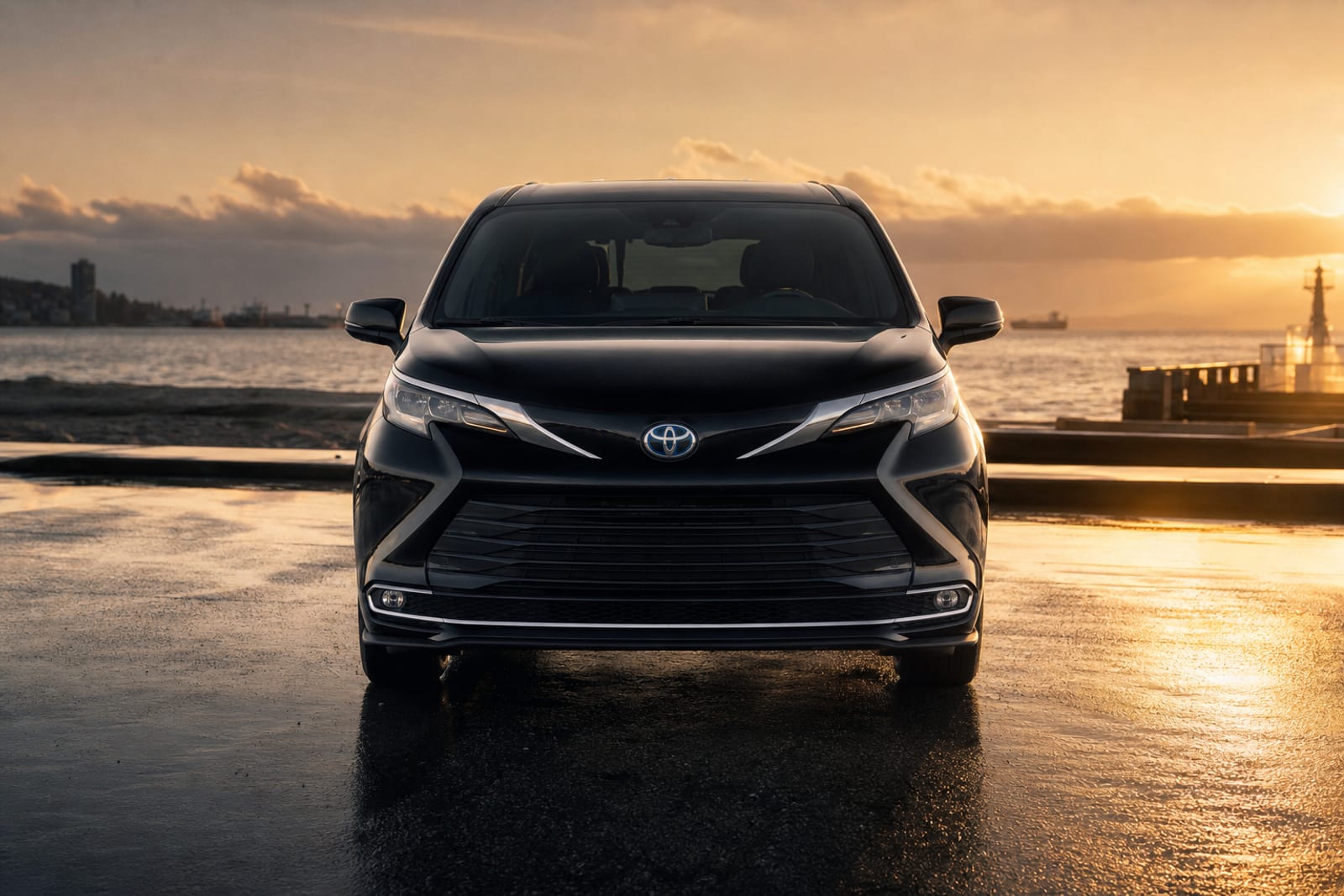 Black 2025 Toyota Sienna 外观 4 温哥华豪车租赁