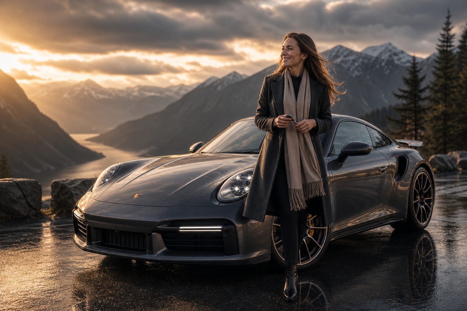 Professional with a luxury vehicle after RoLux Club membership delivery